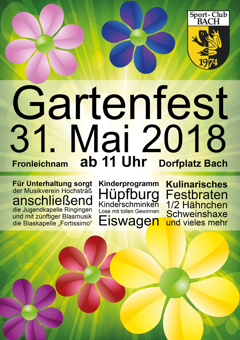 Gartenfest am 31. Mai 2018